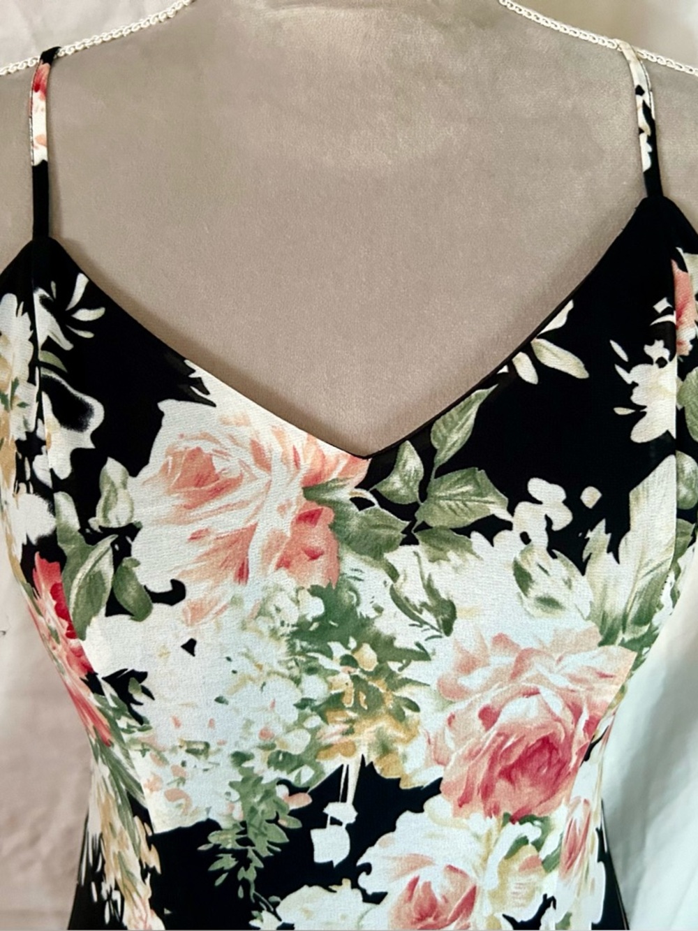 Lulus Black, Light Pink Floral Cross-Back Sheer Overlay Maxi Dress, Size S - Picture 2 of 15